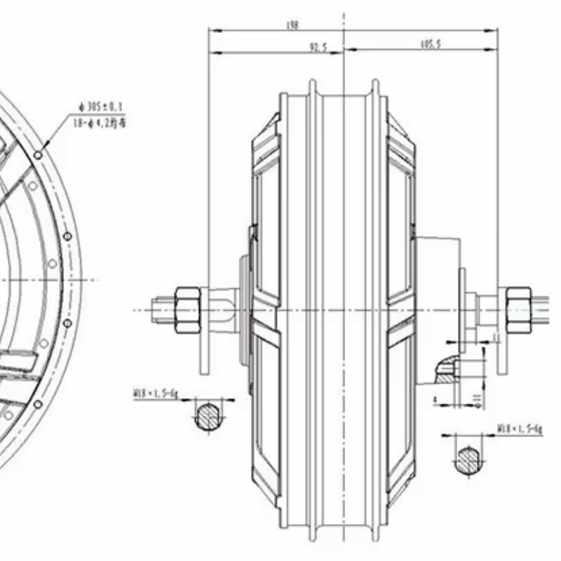 QS Motor 273 موديل 72 فولت-144 - مراجعة Qs273 Hub Motor 8000W 72V وسعره