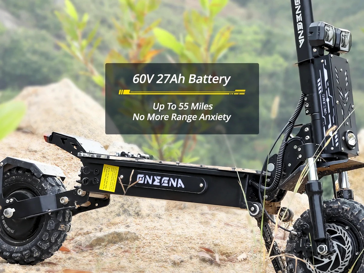 سكوتر كهربائي للبالغين GT7 بقو - مراجعة 60V 5600W Dual Motor Electric Scooter وسعره