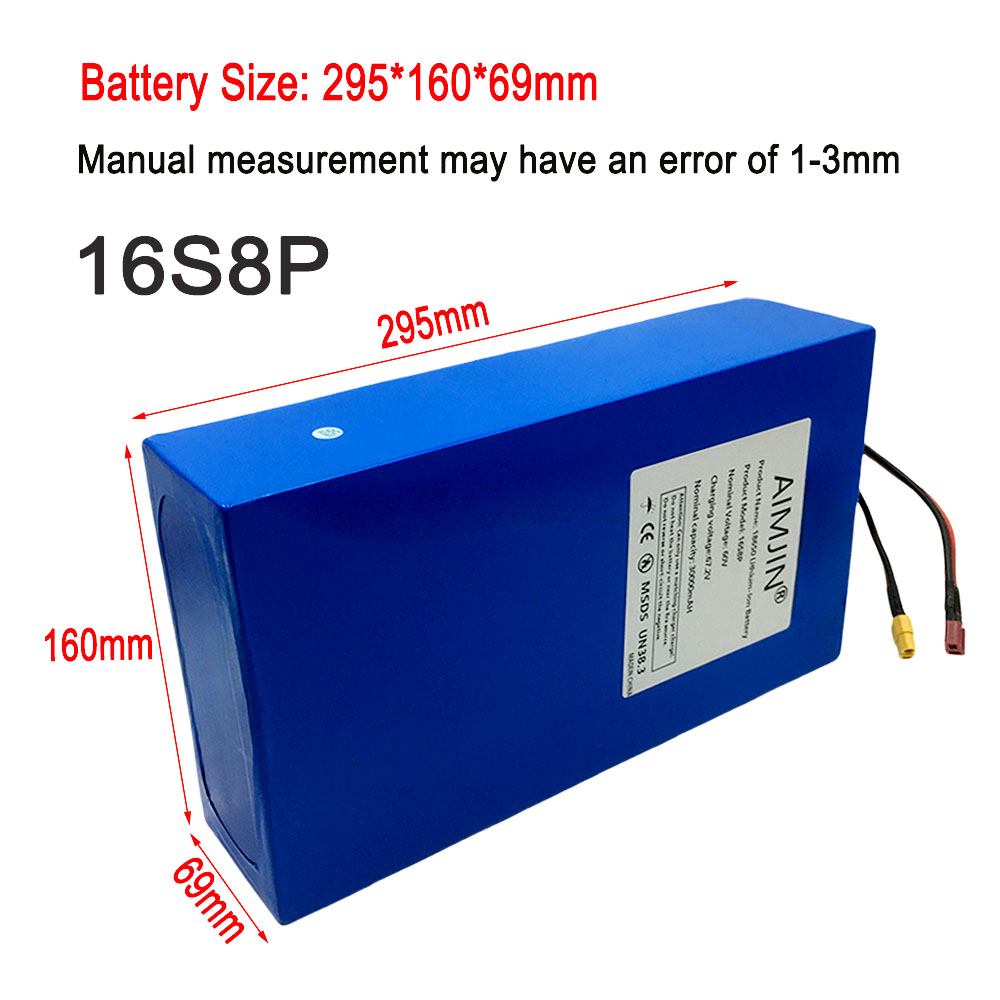 بطارية ليثيوم جديدة تمامًا 16S - مراجعة 60V 30Ah Electric Scooter Battery وسعره
