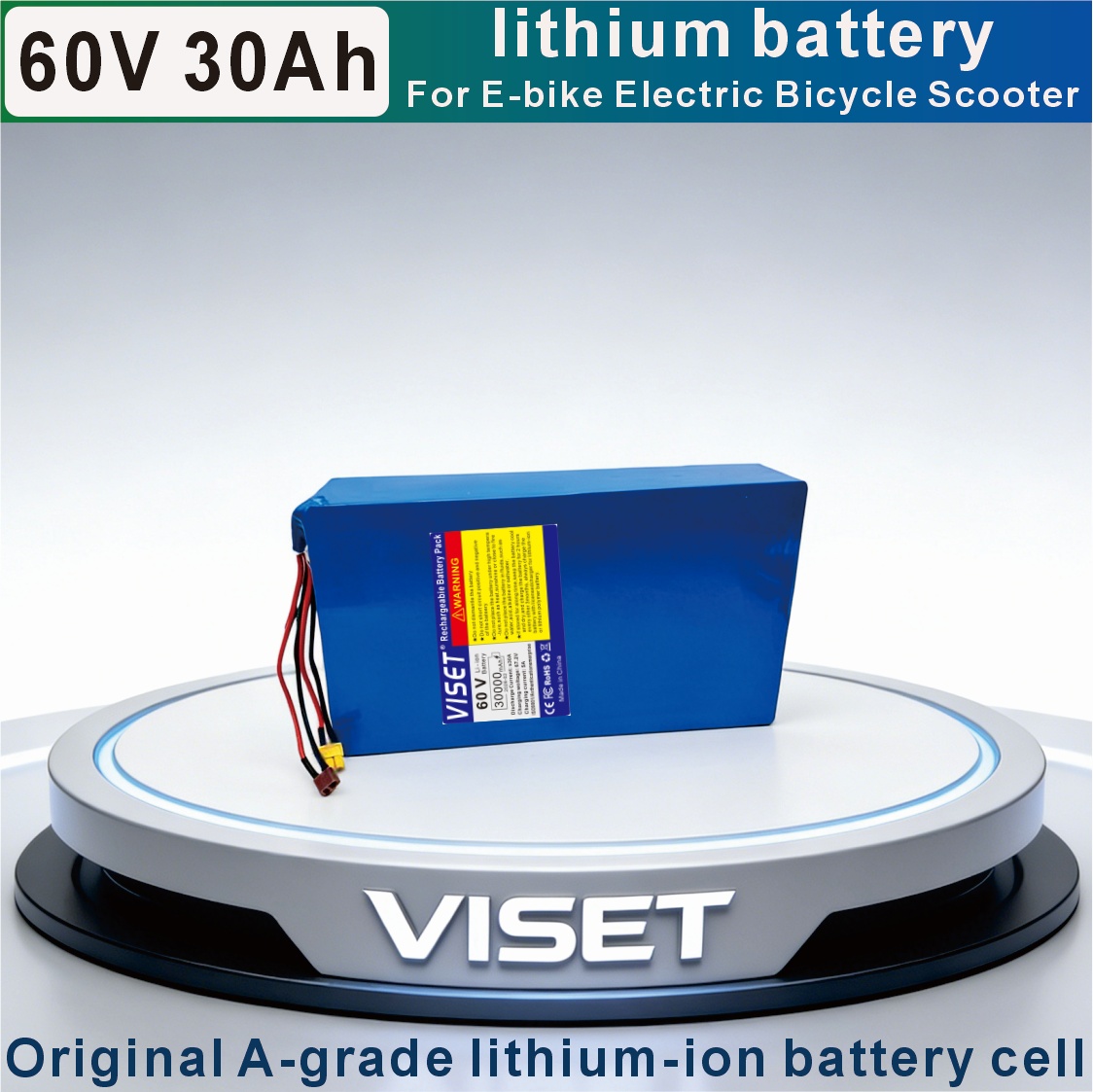 بطارية دراجة كهربائية VISET 60 - مراجعة 60V 30Ah Electric Scooter Battery وسعره