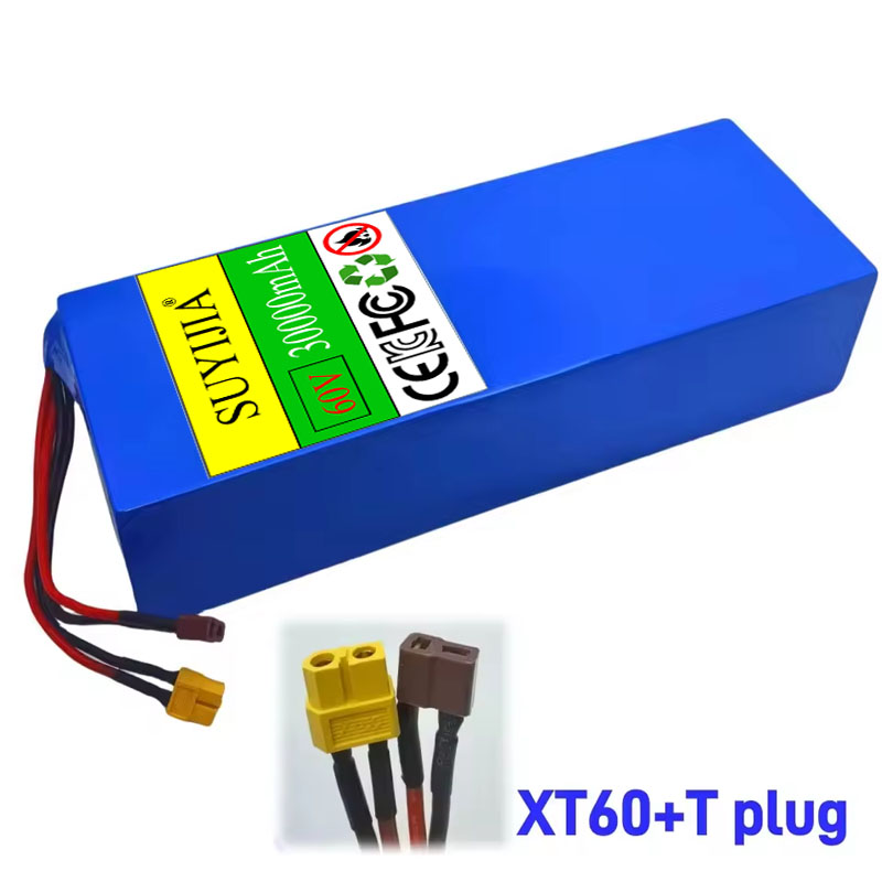 بطارية ليثيوم 16S5P 60 فولت 30 - مراجعة 60V 30Ah Electric Scooter Battery وسعره